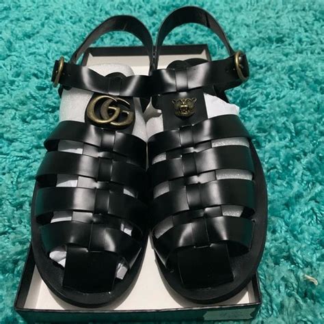 gucci closed toe sandals|Gucci unisex sandals.